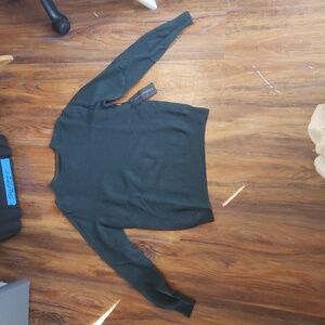 Men's Hunter Forest Green Christian Lacroix 100% Merino Wool Sweater Medium NWT